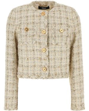 Versace Tweed Blazer - Natural