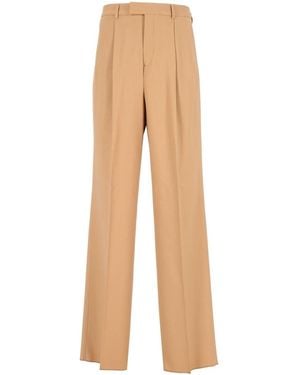 Celine Jazz Pants Stretch Wool Gabardine - Natural