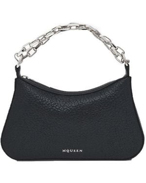 McQueen Mini T-Buckle Clutch Bag - Black
