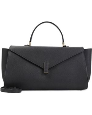 Valextra Iside Editor Leather Tote Bag - Black