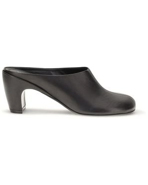 Dries Van Noten Leather Mules - White