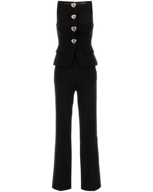 Self-Portrait Self Portrait Wool Jumpsuit - Black