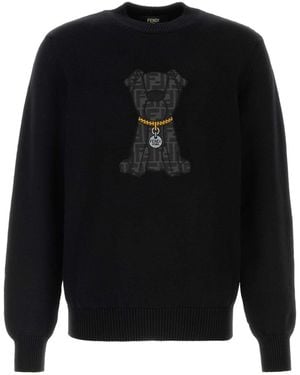 Fendi Wool Sweater - Black