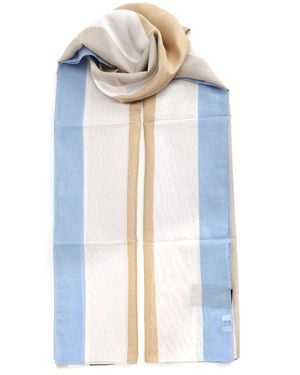 Saint Laurent Cotton And Silk Scarf - White