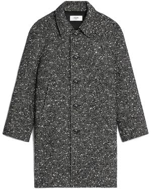 Celine Céline Camden Wool Tweed Coat - Gray