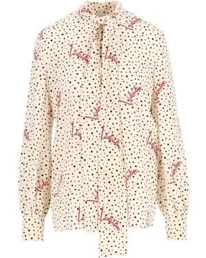 Valentino Garavani Plusdepois Bubble Crepe De Chine Shirt - Natural