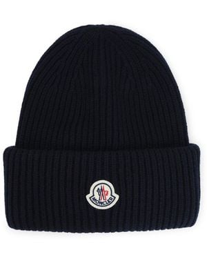 Moncler Virgin Wool Hat - Blue