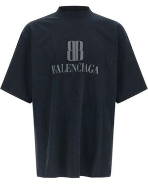Balenciaga 'Nano Bb' T-Shirt - Blue