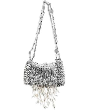 Rabanne Rabanne Nano 1969 Pearl Fringe Shoulder Bag - White