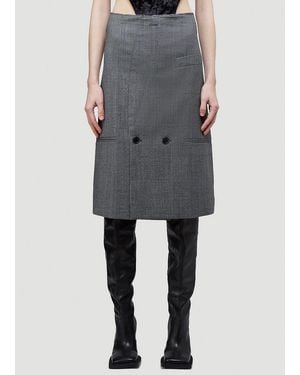 Vetements Tailored Pencil Skirt - Gray