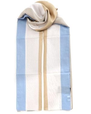 Saint Laurent Cotton And Silk Scarf - White