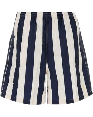 Ami Paris Printed Polyester Swimming Shorts - Blue