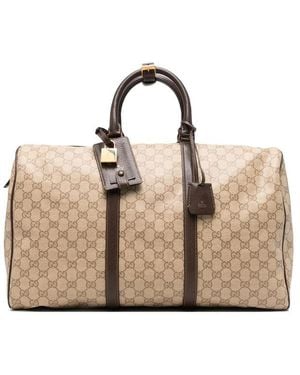 Gucci Neutrals Luggage & Holdalls - Natural
