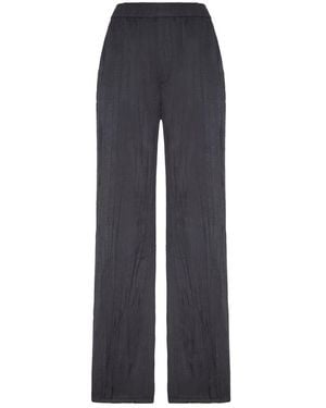 Courreges Wide-Leg Crushed Satin Pants - Blue