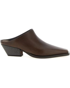フラットシューズ BRUNELLO CUCINELLI Monile sabots Brown Brunello Cucinelli - Knit Sneaker in Blue and Brown