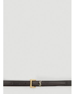 Saint Laurent Monogram Belt - White