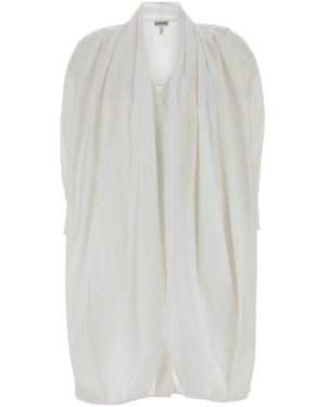 Loewe White Poplin Dress