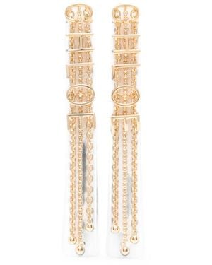 Chloé Mini Belt Pendant Earrings - White