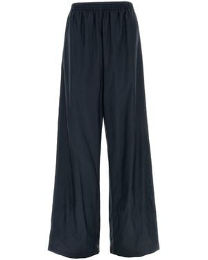 Gucci Poplin Wide-Leg Pant - Blue