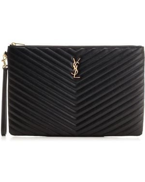 Saint Laurent Monogram Pouch - Black