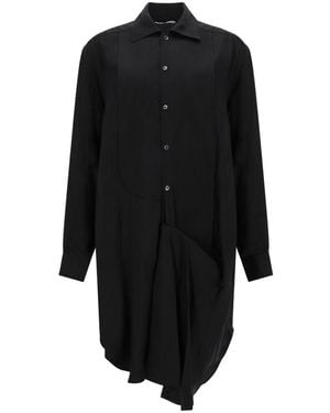 JW Anderson Shirt Collar Midi Dress - Black