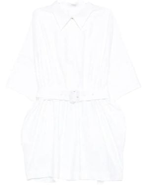 Givenchy Cinched Waist Shirt Dress - White