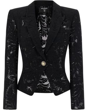 Balmain Lace Blazer - Black
