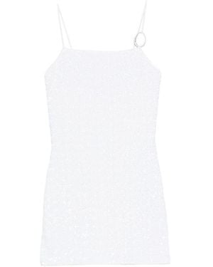 Oséree Paillettes Mini Dress - White