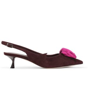 Roger Vivier Suede Slingback - Red