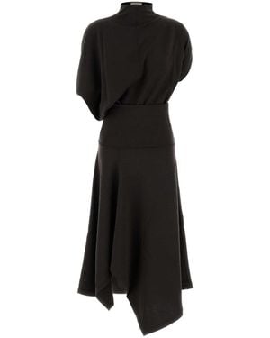Lemaire Stretch Wool Blend Dress - Black