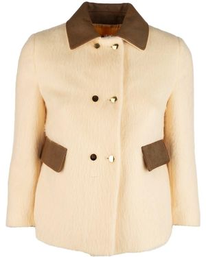Prada Clothing Coats - Natural