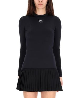 Marine Serre T-Shirt Moon Polyamide - Black