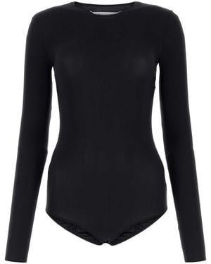 Maison Margiela Stretch Nylon Bodysuit - Black