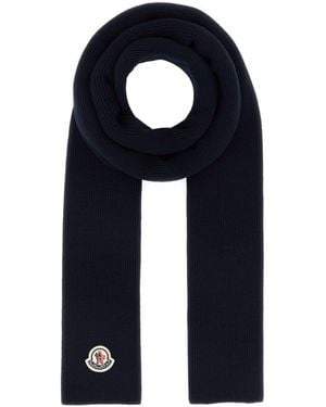 Moncler Midnight Wool Scarf - Blue