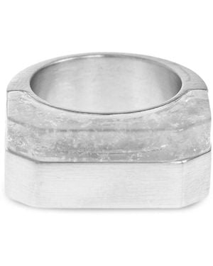 Rick Owens 'double Crystal Hollywood' Ring - Gray