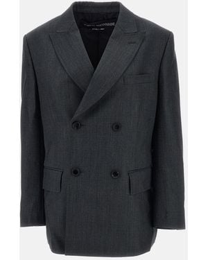 Junya Watanabe Double-Breasted Oversize Blazer - Black