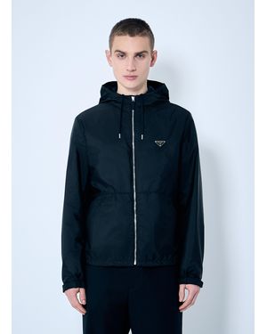 Prada Re-Nylon Hooded Jacket - Blue