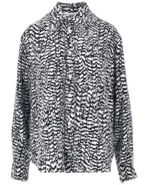 Bottega Veneta Printed Silk Shirt - Gray