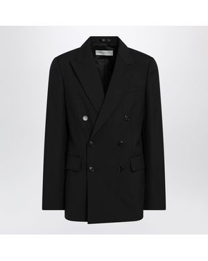 Dries Van Noten Doublebreasted Jacket - Black