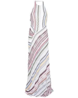 Missoni Long Dress With Zigzag Pattern - White
