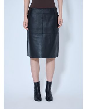 TOTEME Paneled Leather Skirt - Blue