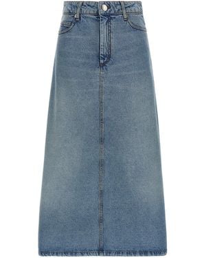Ami Paris Trapeze Skirt - Blue