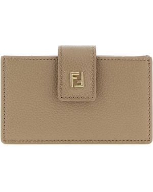 Fendi Dove Card Holder - Brown