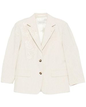 Dries Van Noten Neutrals Jackets - White