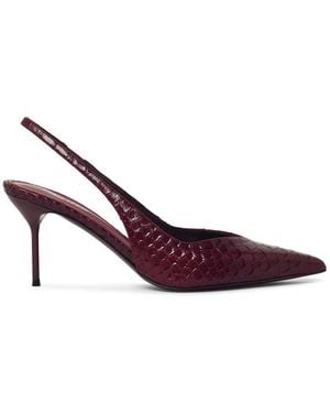 Paris Texas 'Lidia 70' Deep Leather Slingbacks - Purple
