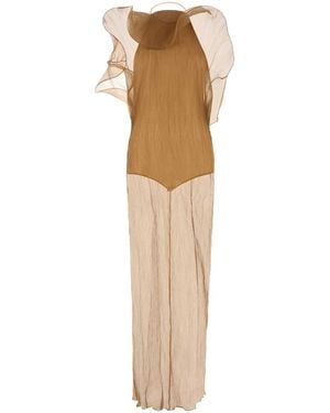 Magda Butrym Camel Crepe Dress - White