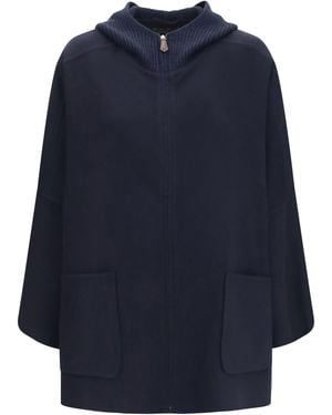 Loro Piana Farrel Cashmere Cape - Blue
