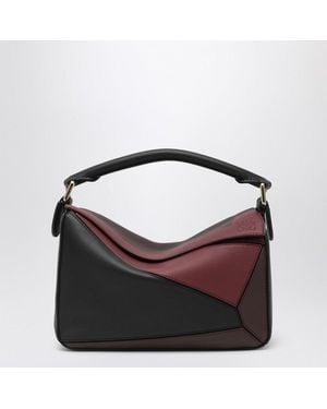 Loewe Small Puzzle Bag/Burgundy - Black