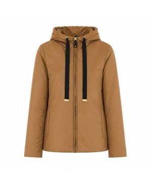 Max Mara Greenh The Cube Padded Jacket With Drip-Proof Canvas - Brown