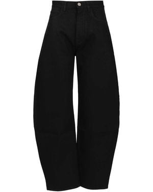 Alaïa Alaã¯A Denim Rounded Jeans - Black